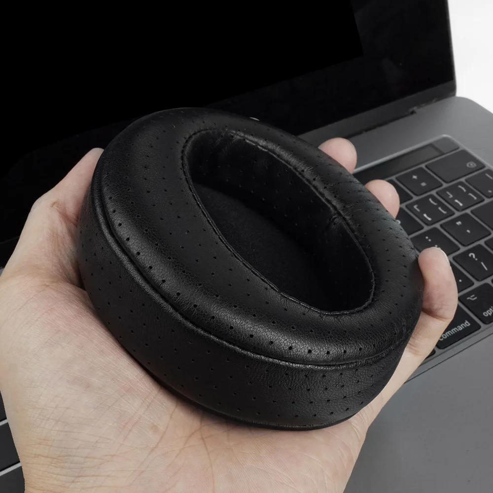 Abgewinkelte Ohrpolster für Fostex TH-600 TH-900 Denon AH-D2000 ZMF Perforierte Lammfell-Headphone-Abdeckungen aus Memory-Schaumstoff – Detail 11