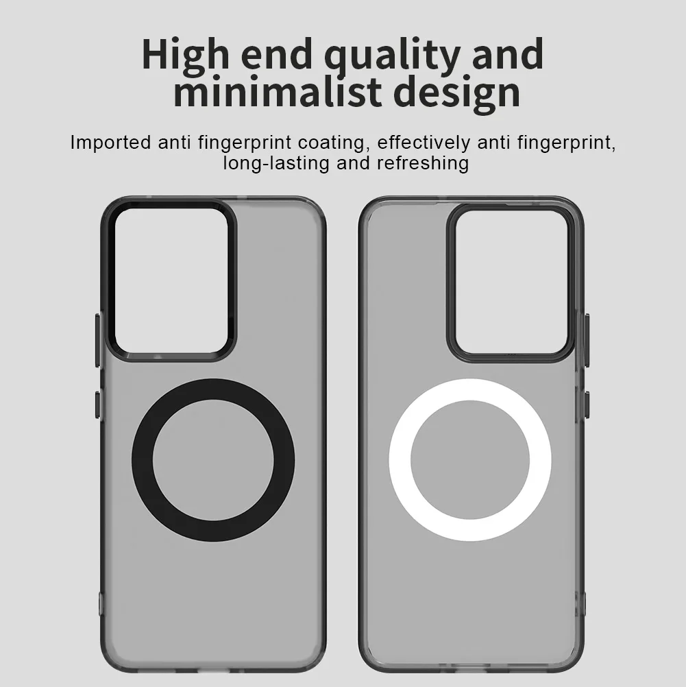 Magnetic Wireless Charging Case with Candy Colors and Transparent Back Shell
