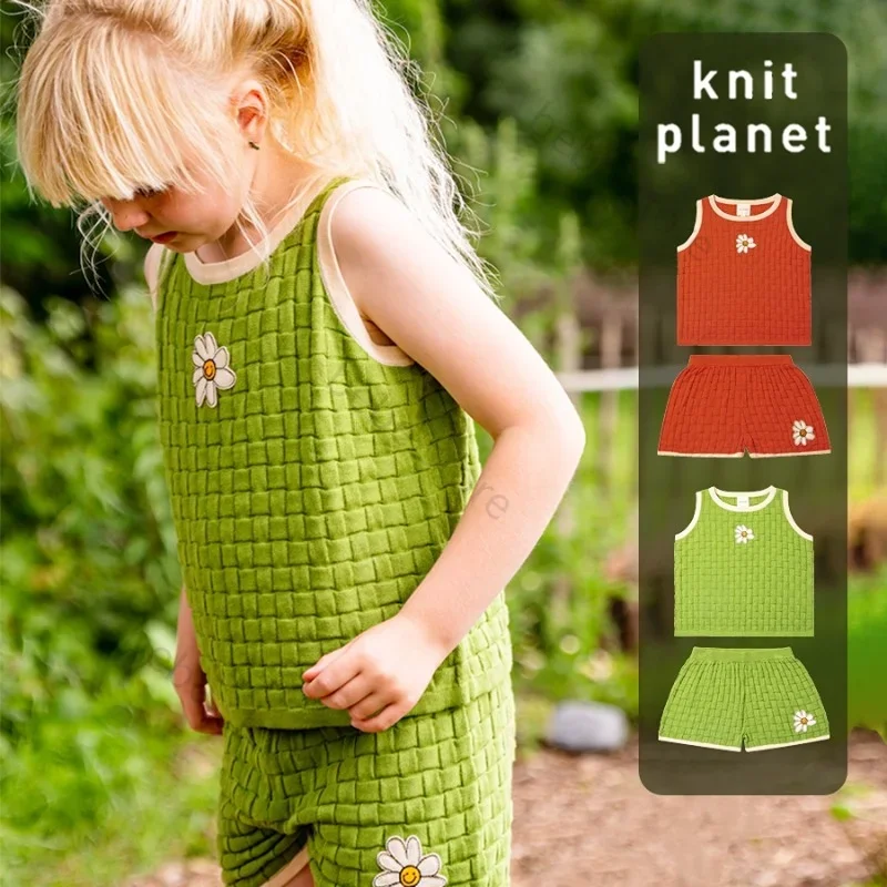 

Детский трикотажный комплект из топа и шортов, из органического хлопка