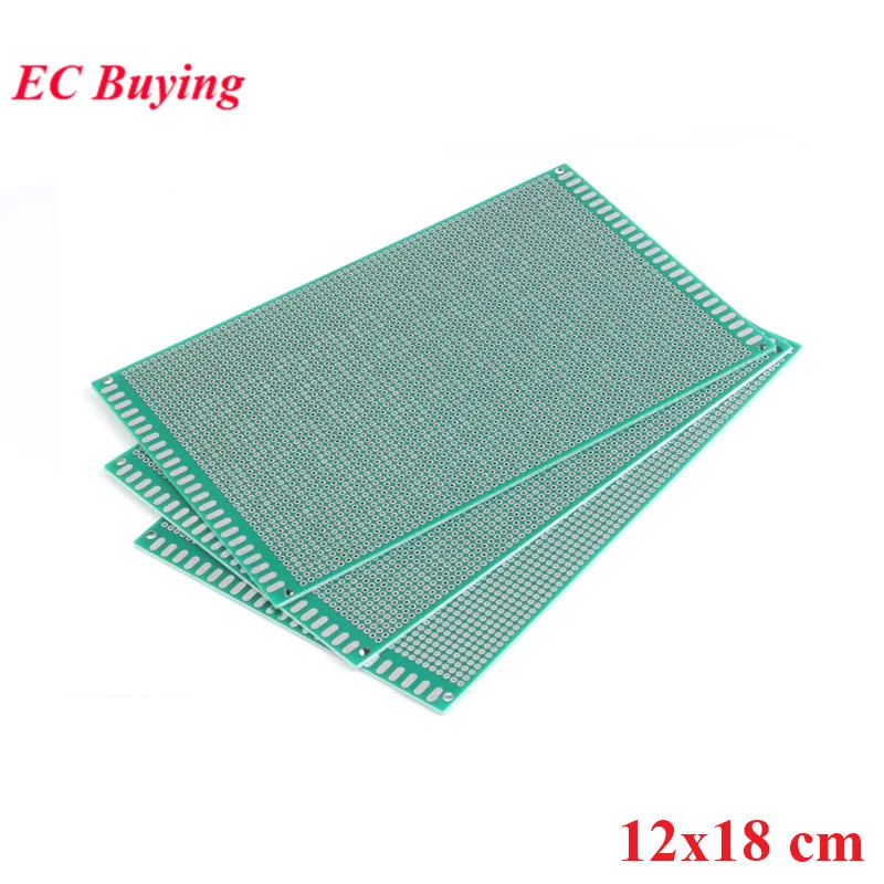 Double Side Prototype Universal Printed Circuit PCB Board 2.54mm Pitch Protoboard Hole Breadboard Plate 120x180 mm 12x18cm pcb kit board pcb board