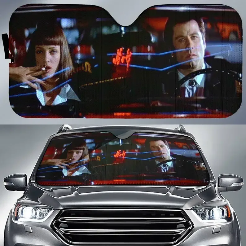 Pulp Fiction 1994 Movies Quentin Tarantino Uma Thurman Car Sun Shade Windshield Car Accessories car sunshade windshield sunshade windshield sun shade