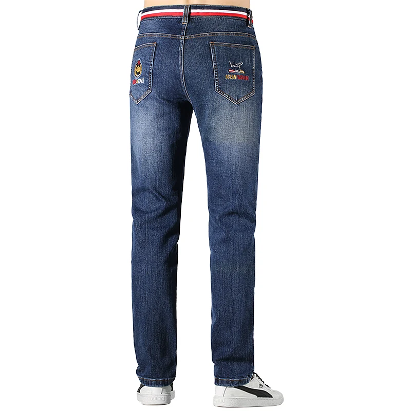 Men Jeans Mens Jeans Jeans Trousers Denim Trousers Mens Casual Trousers Winter Thicken Men's Jeans Bruce&Shark New Straight Leg Loose Fit Jeans For Men Fashion Casual Demin Man Pants Big Size