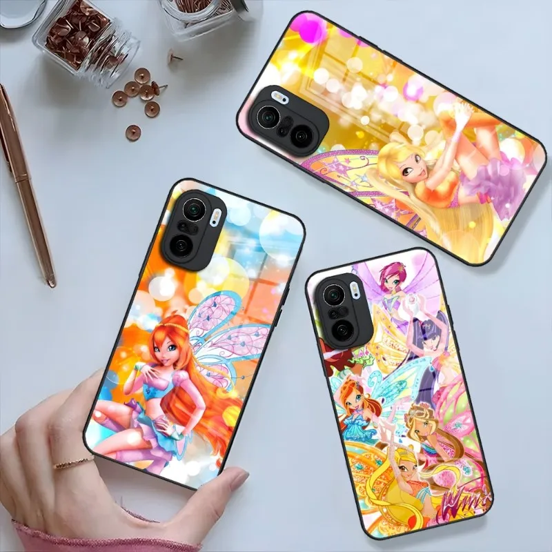 Custodia Per Telefono Girl W-Winx Clubs Per Xiaomi 13 12 10 10T 11I 11T Redmi Note 9 11 Pro Poco M4 X5 X3 M5 Cover In Vetro