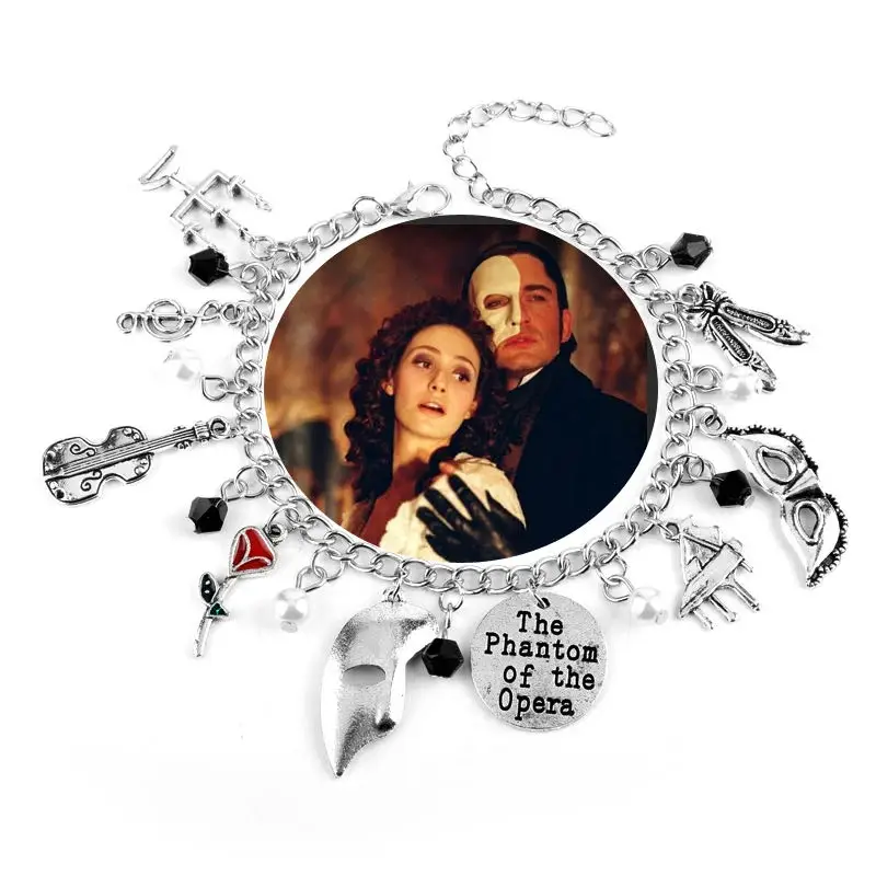 فانتوم الأوبرا أساور قناع الرقص الغيتار سحر أساور كلاسيكية للنساء الأزياء والمجوهرات كرام الإسورة عشاق هدية