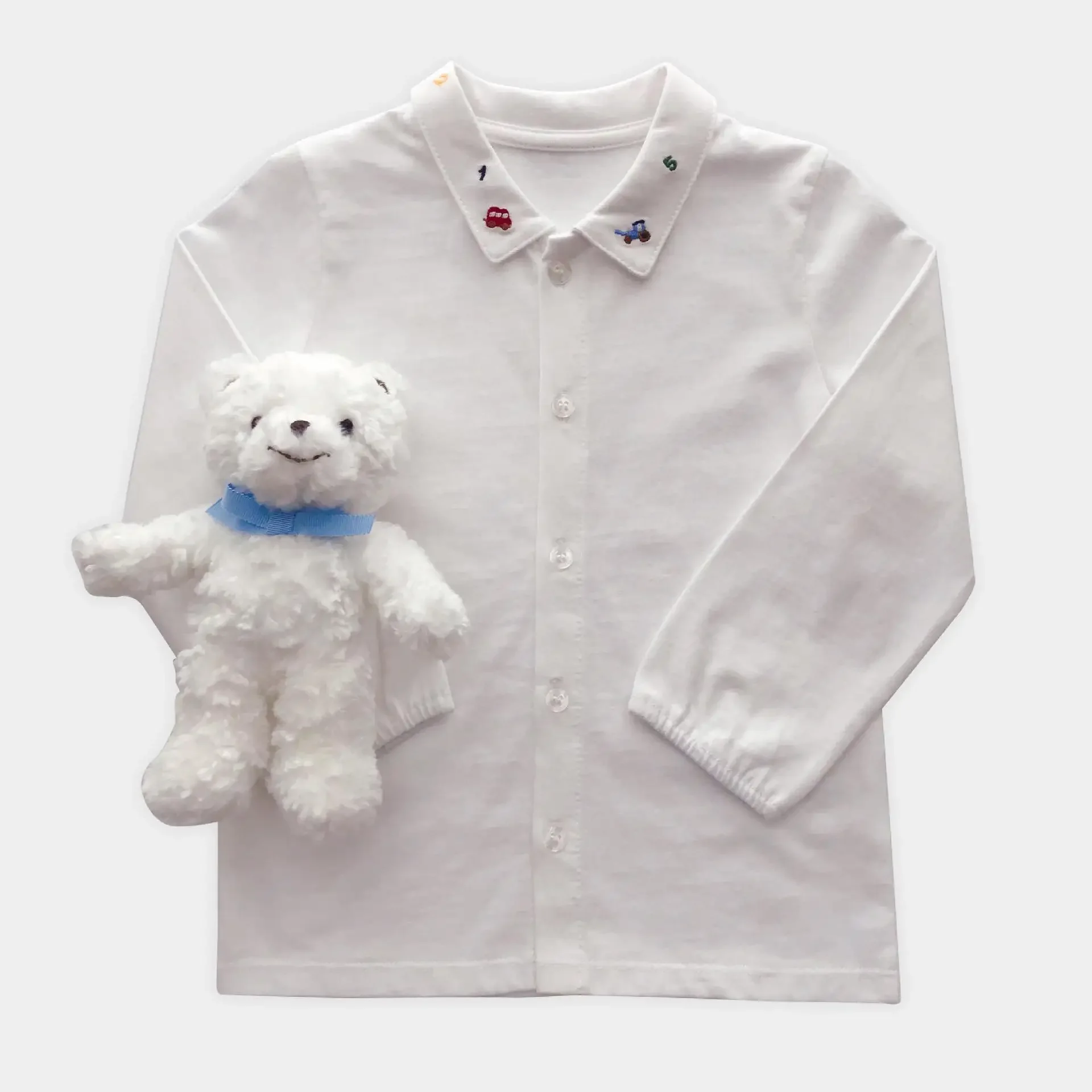 Boys Shirt Autumn New Family Digital Car Cotton Long Sleeve Small Lapel Top