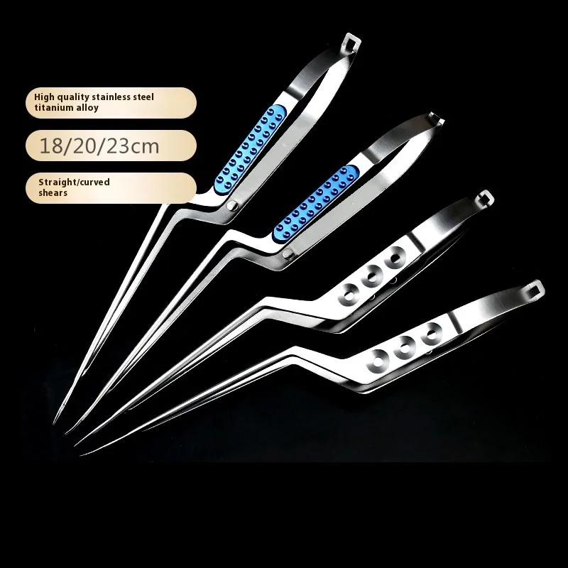 Stainless steel gun-shaped scissors microscopic scissors gun-shaped spring-type surgical tissue