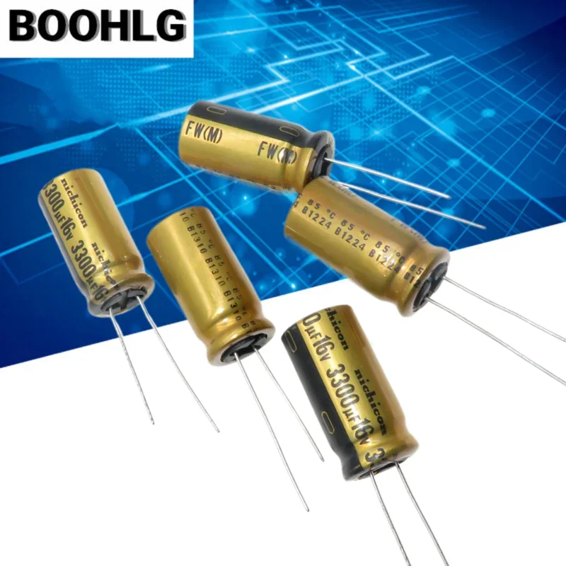 

5PCS 3300UF 16V NICHICON audio capacitor 16V 3300UF 12.5X25 FW