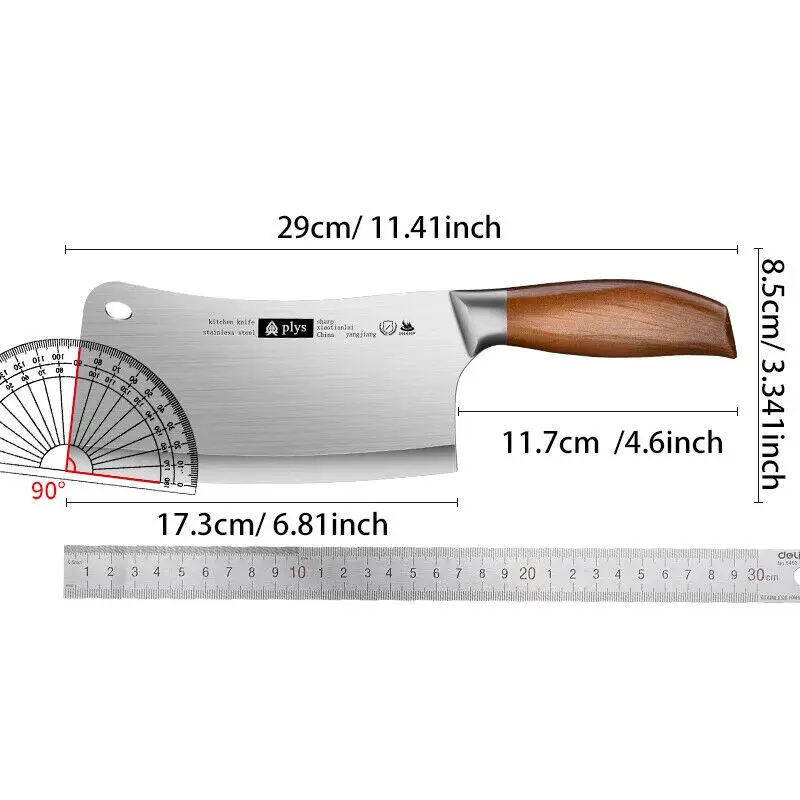 Hand Forged Kitchen Chef Knife Heavy Duty Bone Meat Butcher Cleaver, Multi-Functional knife for Home and Commercial Kitchens - Image 6
