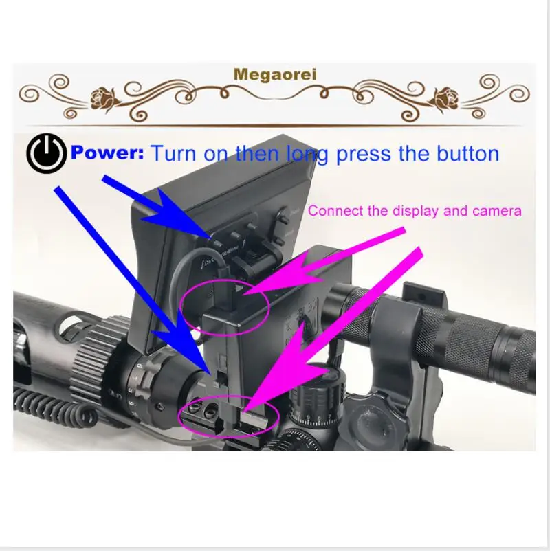 Hunting Trail Camera Rifle Scope Cam Photo Video Recorder 720P IR Night Vision Low Light Night Device Camping Binocular Camera