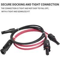 4//2.5 mm²  Extension Cable PV1-F Solar Panel Wire, Waterproof DC Connector Male & Female Pair for Photovoltaic System 4