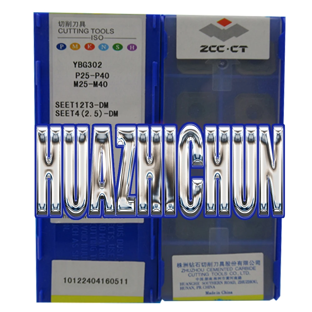 

HUAZHICHUN YBG202 YBG302 SEET12T3-DM карбидные вставки лезвие резака