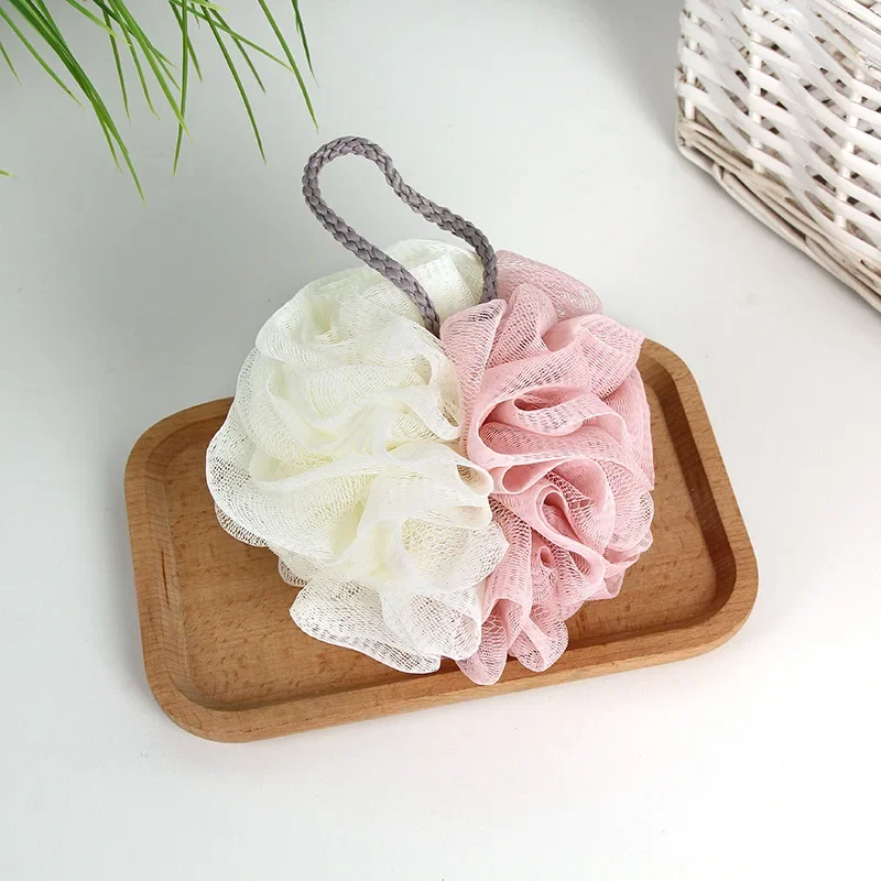 Large Size Bath Balls Rich Bubbles Body Flower Bath Sponge Shower Brush Body Wash Scrubber Mesh Soft Brush Bathroom Washing Tool