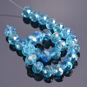 100 pcs 8mm Round Blue Glass Spacer Beads – Sweet Crafty Tools