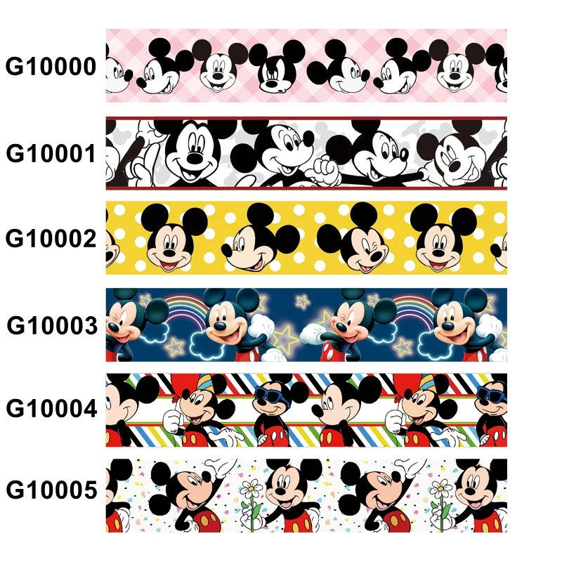 

7/8" 22MM Disney 5Yards Mickey Minnie Mouse Printed Grosgrain Ribbon For Bows