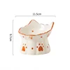 Cat Ceramic Food Bowl Elevated Pet Drinking Eating Feeders Small Puppy Dogs Snack Water Bowls Set Cats Feeding Accessories 3