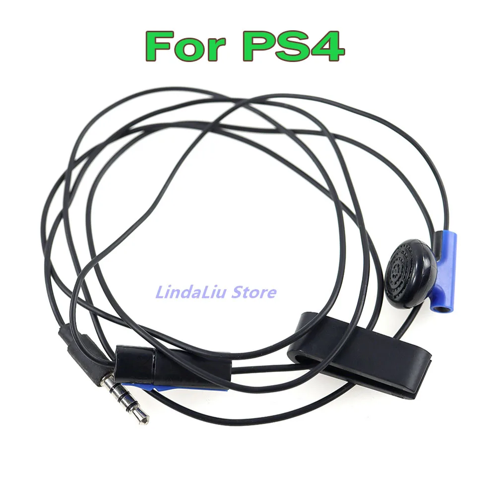 

30pcs Wired Earphone For Blue Mono Headset for PS4 new Headphone Unilateral Ear Jack W/ Mic Switch