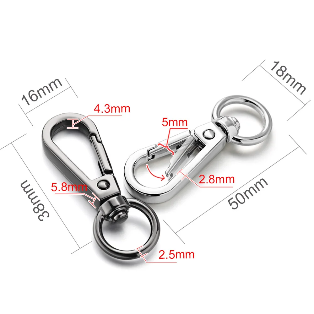 2/4/6 Pcs Swivel Loster Clasps Clip Buckles Keychain Snap Hook Dog