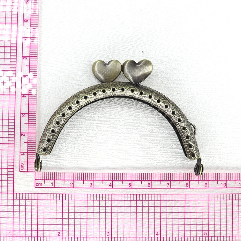 5pcs 8.5cm Cat Head Metal Purse Frame Bronze Golden Silver Kiss Clasp Handle For Bag Sewing Craft Tailor Sewer Bag Accessory