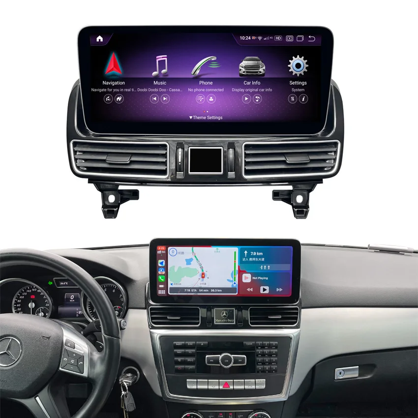 Upgrade Android 13 Screen 12.3 Inch 64G/128G Car Radio For Mercedes Benz GL ML W166 X166 GL350 GL63 Carplay Gps Navigation