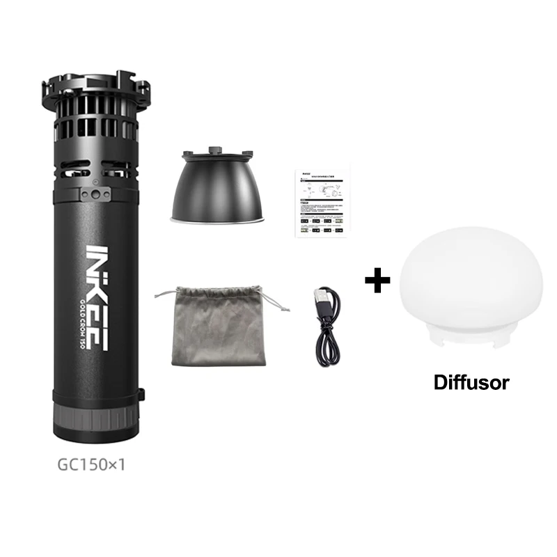 【美品】INKEE GC150 150W 撮影用LEDビデオライト INKEE GC150 150W Studio LED Video Light Waterproof Bowens Mount