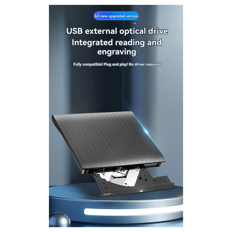 3.0 USB 외장형 DVD 드라이브 고속 휴대용 CD/DVD +/-RW 버너 (노트북용) Linux-A31R