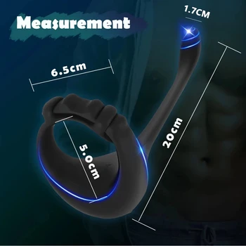 3 In 1 Penis Vibrator Cock Ring Male Prostate Massage Masturbator Wireless Remote Cocking Anal Butt Plug Sex Toys for Men Adult 6