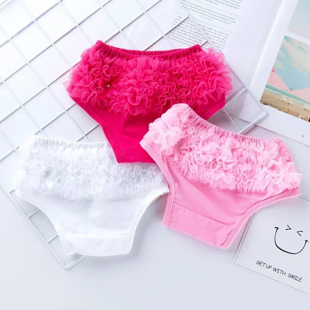 New Mesh Children's Shorts Baby Girls PP Pants 0-24M Lace Cotton Shorts Panties Children's Pants cotton shorts baby cotton panties baby cotton bloomers baby trousers