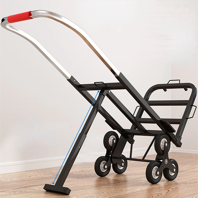 Folding Cart Hand Pulling Car Household Grocery Shopping Rod To Goods