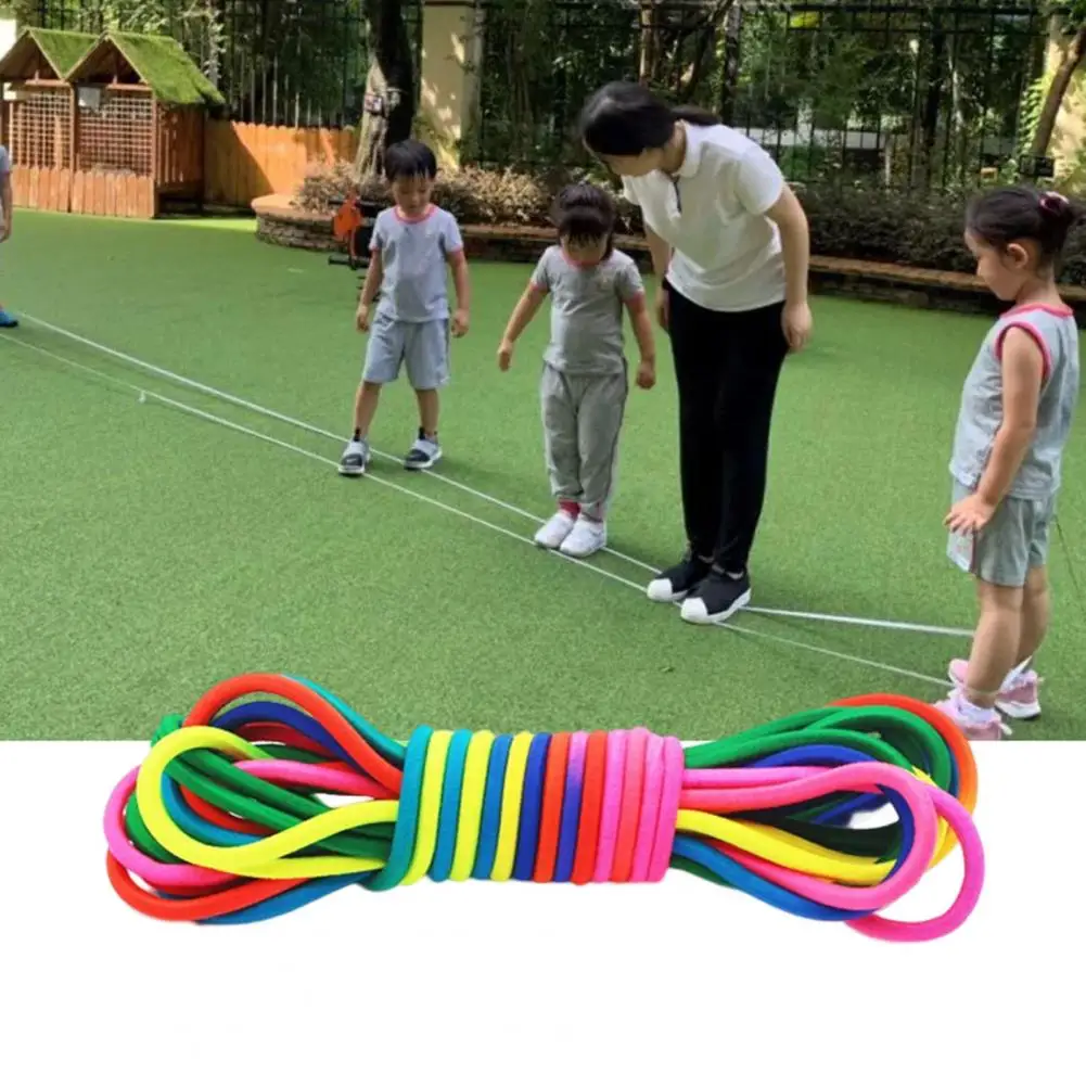 Springseil nützliche wieder verwendbare Gummiband Spiel bunte Gummiband Spiel Kinder Outdoor-Spielzeug für Kinder