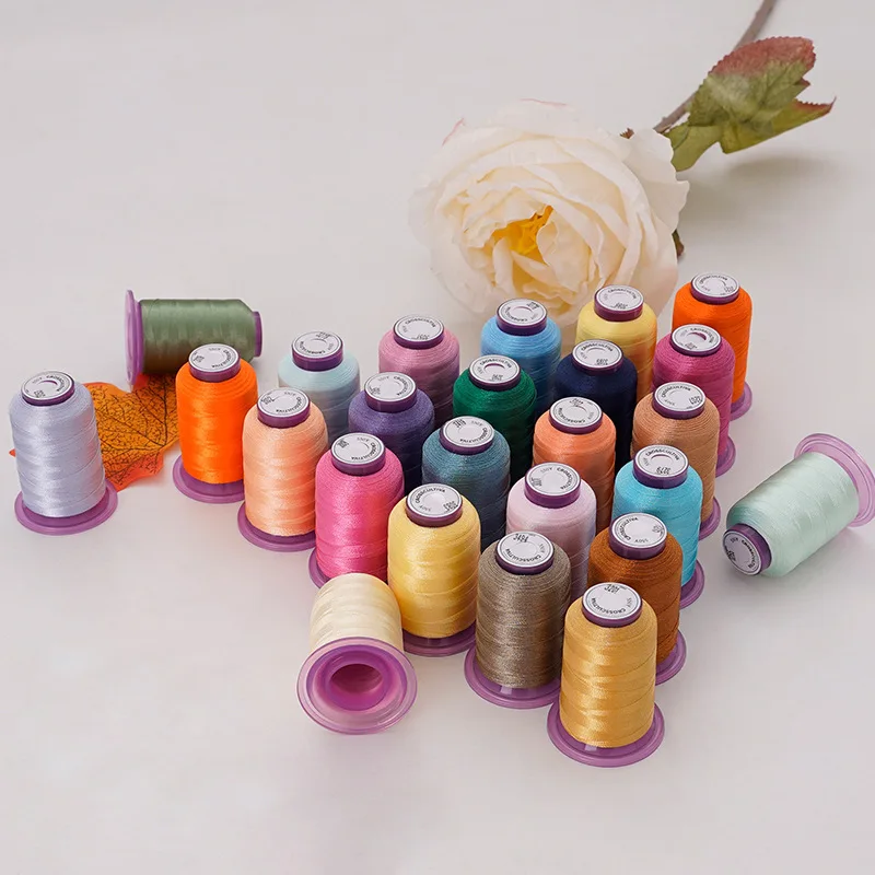 Description Picture 2 of item550 Yards/Roll 120D/2 Strong Durable Polyester Sewing Professional Sewing Machine Threads Embroidery Home Needlework Tools