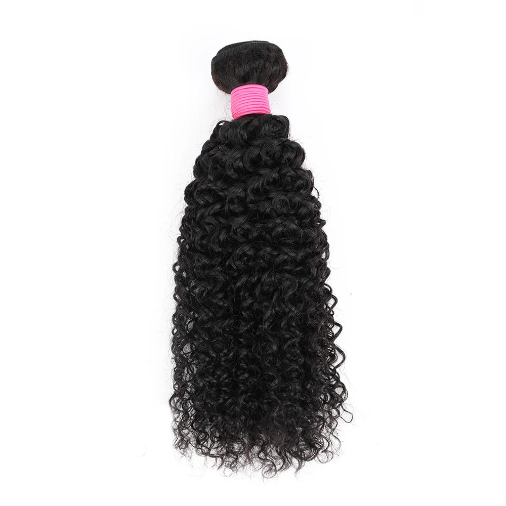 Mongolian Curl Hair Bundles Brazilian Human Hair Weave Bundles Deal Nature Color Pixie Curl Humain Extensions