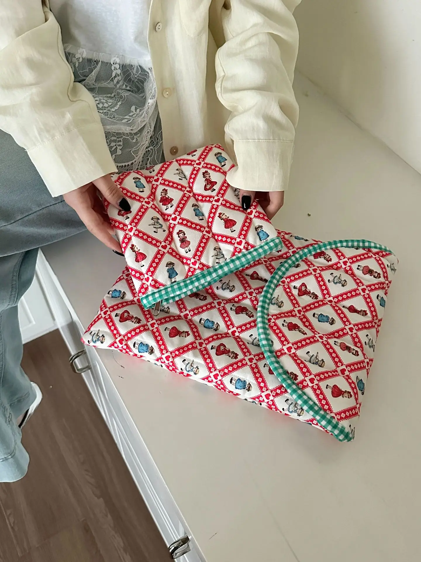 Korean version Laptop Sleeve For Ipad9.7-11 Macbook Air Pro 13.3 14 15 Dell Samsung LG 15.6 16 Inch Tablet Notebook Pouch