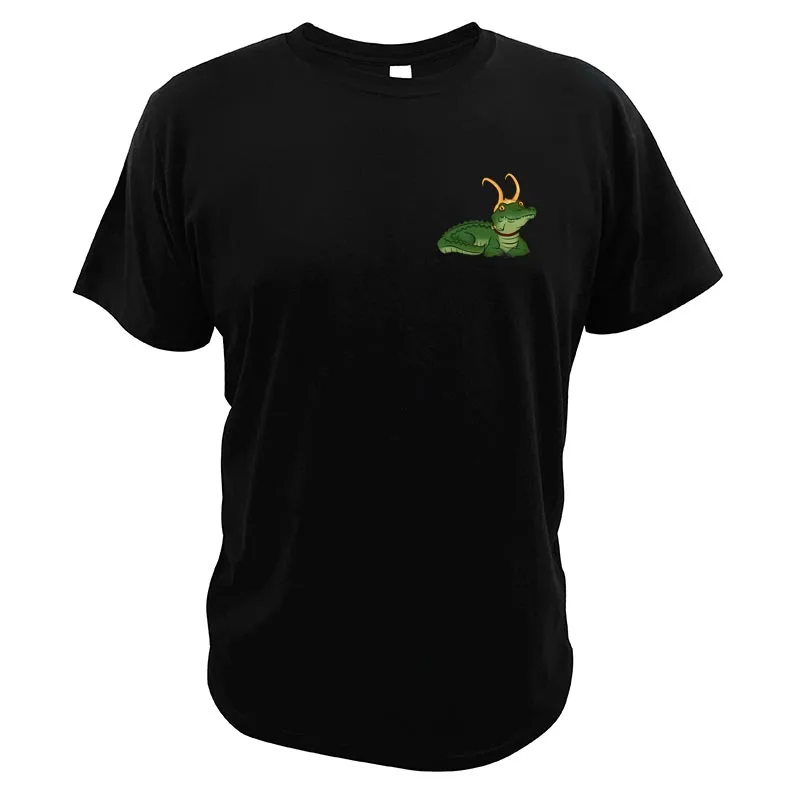 

Alligator Loki Croki God Of Mischief Classic T-shirt Variant Norse God Funny Tee Novelty Summer 100% Cotton Men Clothing