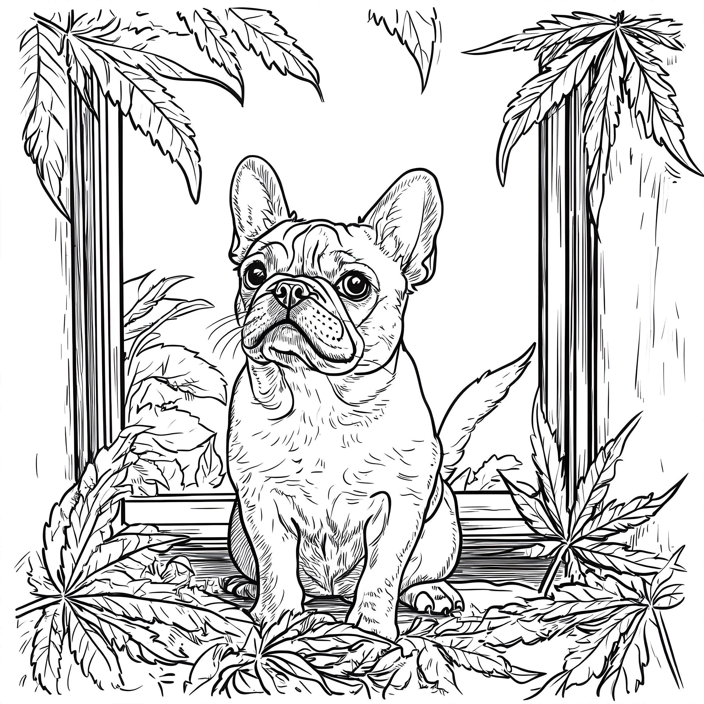 BULLDOG Patterns Coloring Book for Adults Cute Drawing Book Perfect Gift for Party and Birthday 6