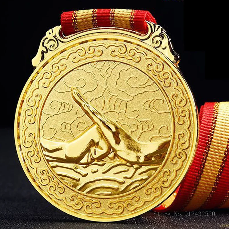 Metal Martial Arts Medal, Customized Engraving Badge, School Competition Games, Award Gifts