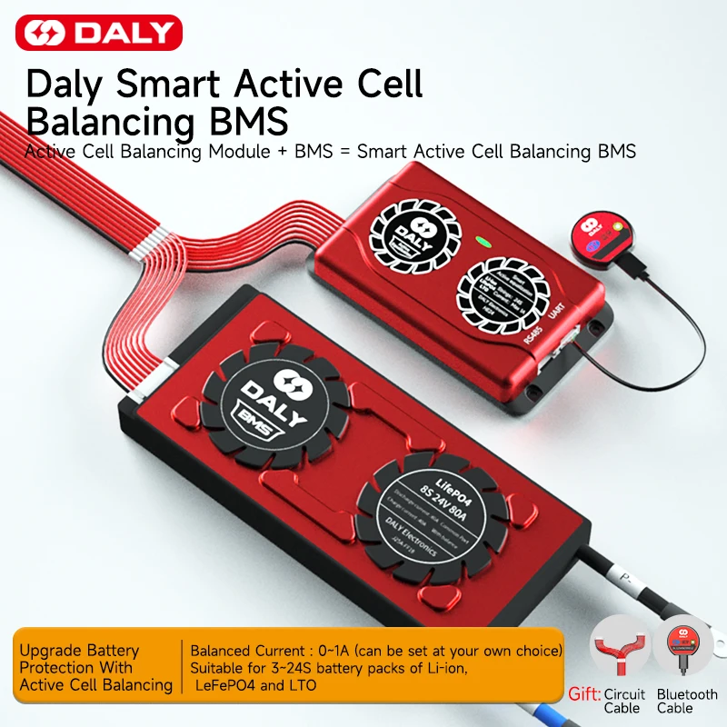 

Daly BMS 1A Smart Active Balance Current 8S 12S 13S 14S 16S 17S 20S 24S 60A 80A 100A 150A 200A 500A Lifepo4 Li-Ion Battery