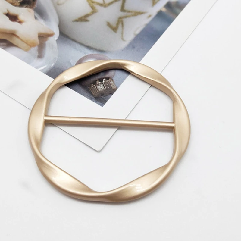 1PC Women Scarf Ring Clip Holder Alloy Gold X Shape Scarves Shawl Buckle  Gifts