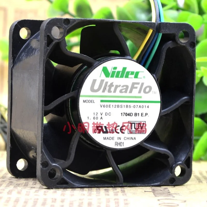 

New CPU Fan For NIDEC V60E12BS1B5-07A014 12V 1.60A 6cm 6038 Server Cooling Fan 60X60X38MM