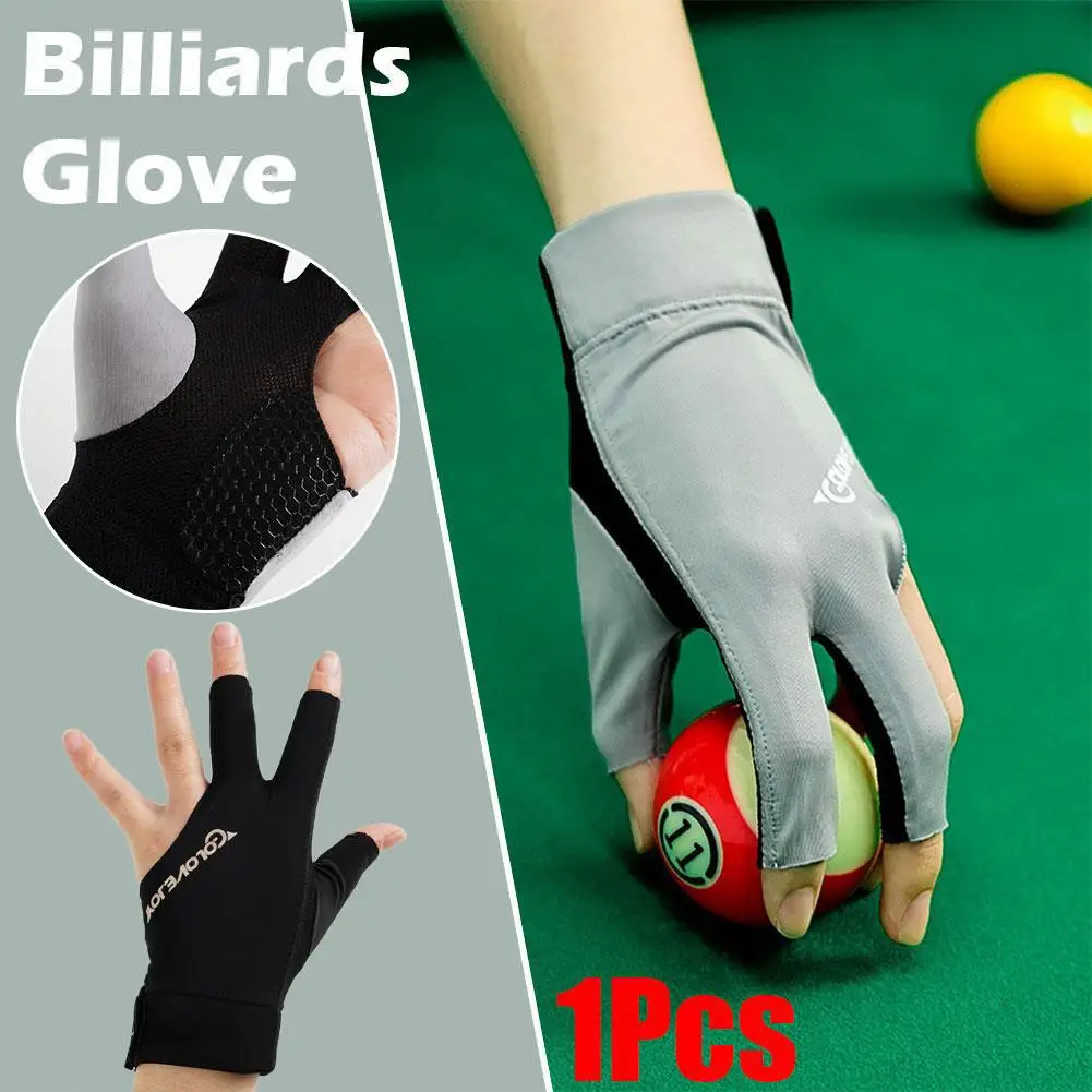 High Quality Billiard Fitness Glove Spandex Snooker Glove 3 Billiard Open Gloves Pool Accessories Cue Fin Z3D4