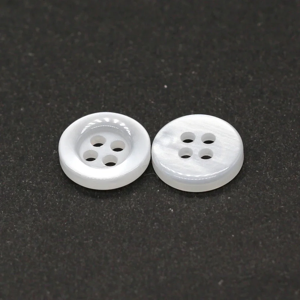 AjorCrafts® 40pcs 18 Crea White Pearlescent Galaxy Effect 2 Holes Sall Round Resin Sewing - View #11
