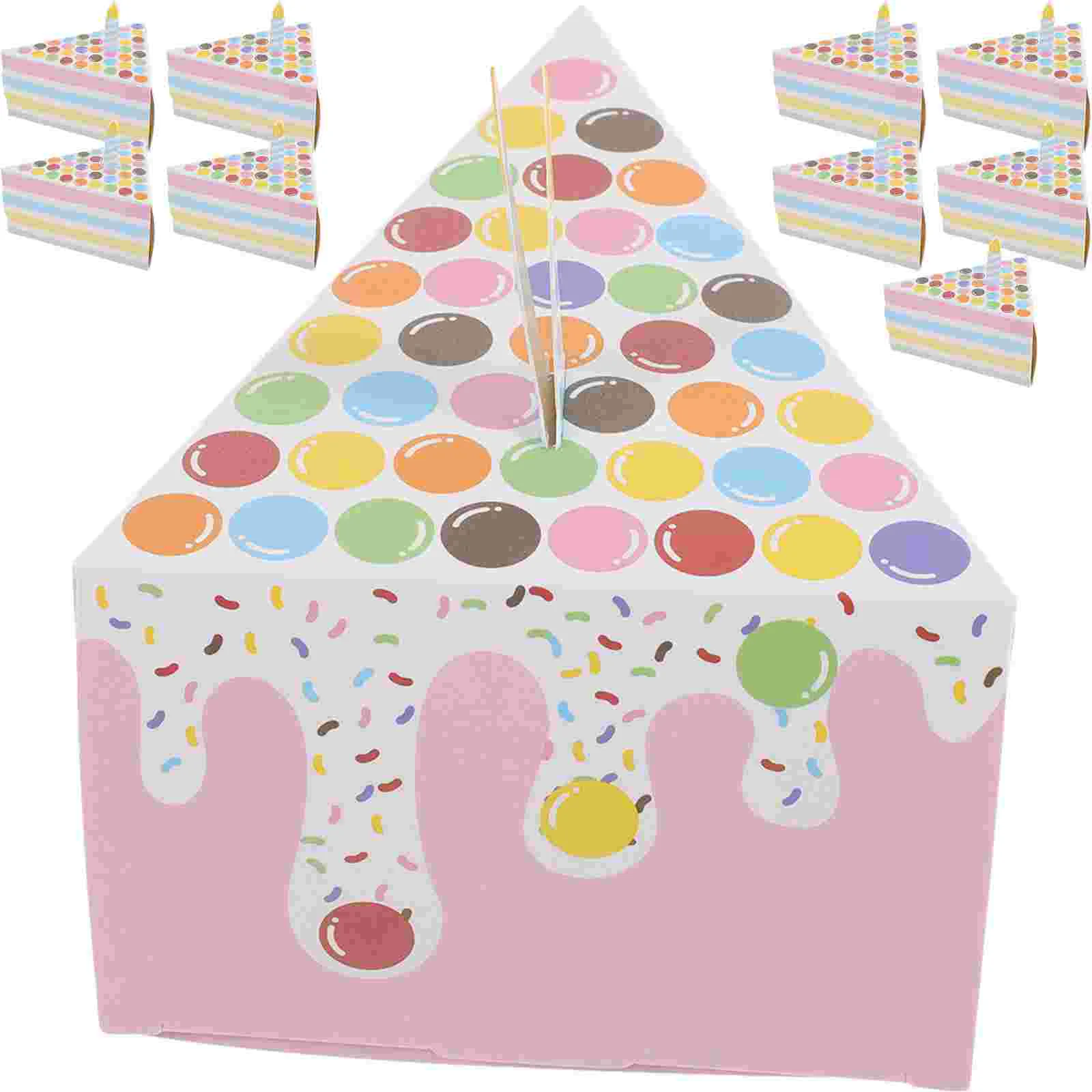 

10 Pcs Triangular Cake Shape Birthday Party Creative Gift Cake Cookie Boxeses Christmas Sto Goodie Cake Cookie Boxeseses Case