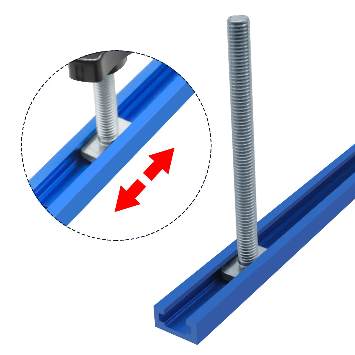 Aluminum Alloy Woodworking T-Track with Predrilled Mounting Holes