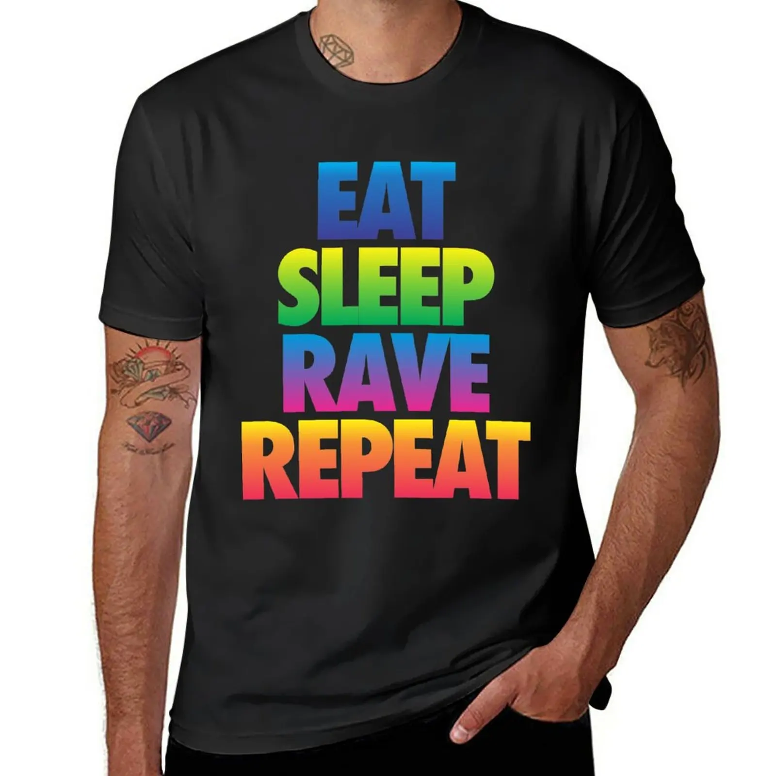 

New eat sleep rave repeat T-Shirt t-shirts man quick-drying t-shirt t shirts for men graphic