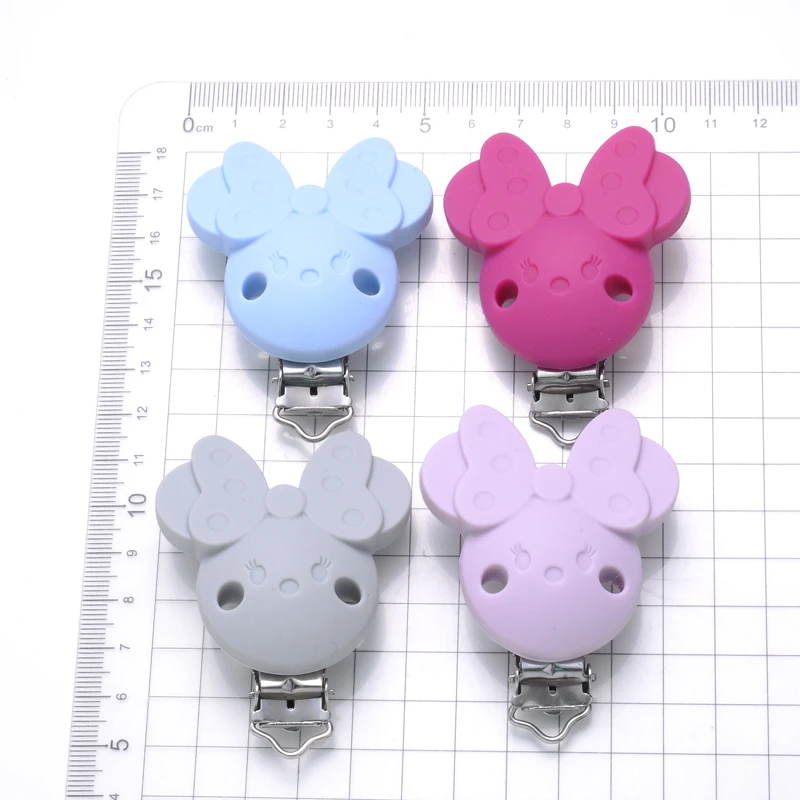 Mouse Shape Silicone Beads For Jewelry Making Baby Pacifier Clips Food Grade DIY Pacifier Chain Necklace Accessorie 5