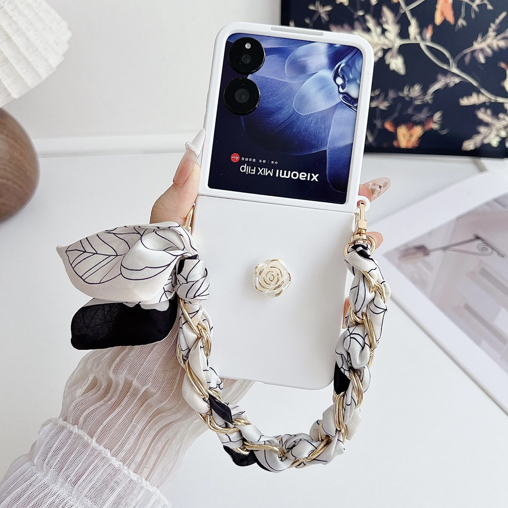 Ultra-Thin Matte Skin-Friendly Shockproof Folding Phone Case with Bracelet