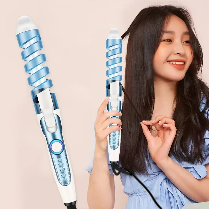 

Портативная вращающаяся неразрушающая плойка Nicshico с несколькими бигуди для легкого завивки и укладки дома