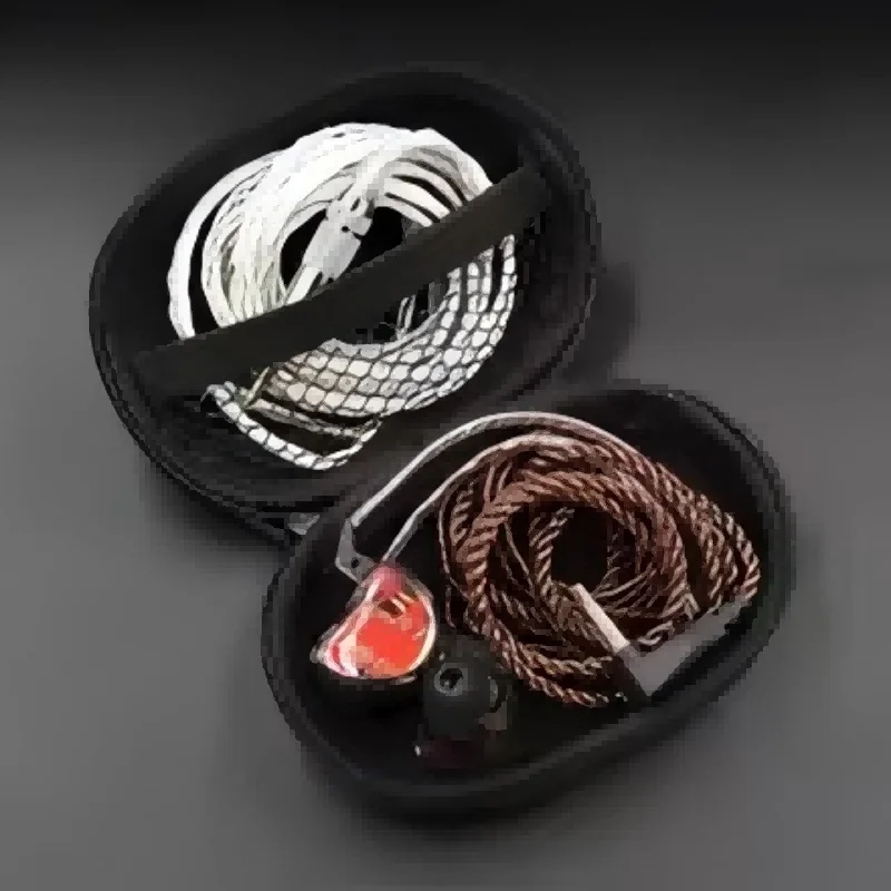 Compact Hard Shell Earphone Case - Shockproof, Waterproof Storage Bag with Zipper
