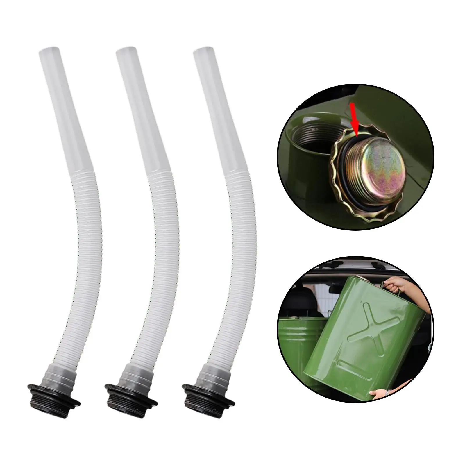 3Pcs Fuel Tanks Nozzle Motorcycle Parts Vehicle Equipment Petrol Can Flexible Tube Oil Container Pipe