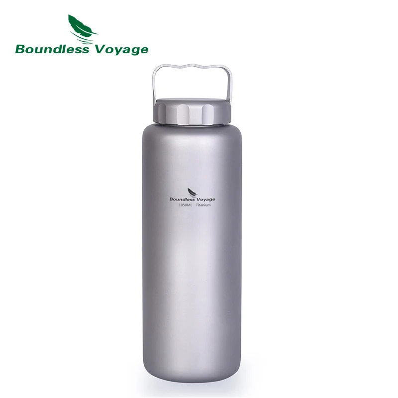 무한한 여행 야외용 티타늄 1050ml 물병 손잡이 포함 대용량 캠핑 하이킹 사이클링 스포츠용 3006D