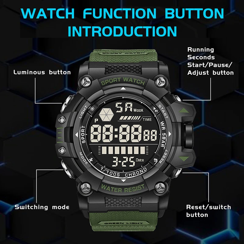 Alina Gadgets Lige New Fashion Luxury Watches Men Gifts Foxbox Sport Quartz Mens Watch Military Waterproof Luminous Digital Wristwatches Reloj, Alina Gadgets